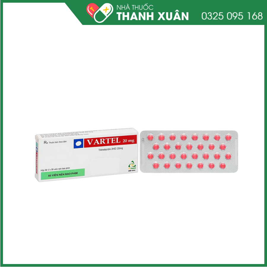 Vartel 20mg - Phòng tránh các cơn đau thắt ngực, tổn thương mạch máu